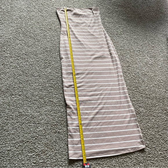 See You Monday Strapless Stripes Cream Dress Size Medium - NEW - Picture 4 of 6